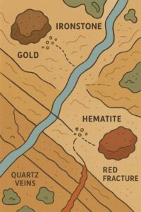 How to identify gold deposits using ironstone and hematite